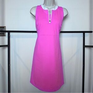 Fila Sport Pink Sleeveless Preppy Activewear Athleisure Mini Tennis Golf Dress